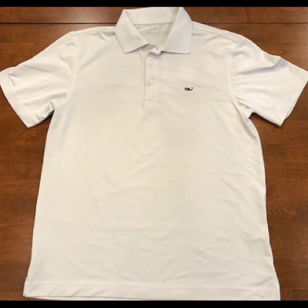 Vineyard Vines Men’s Quickdry White Polo Small